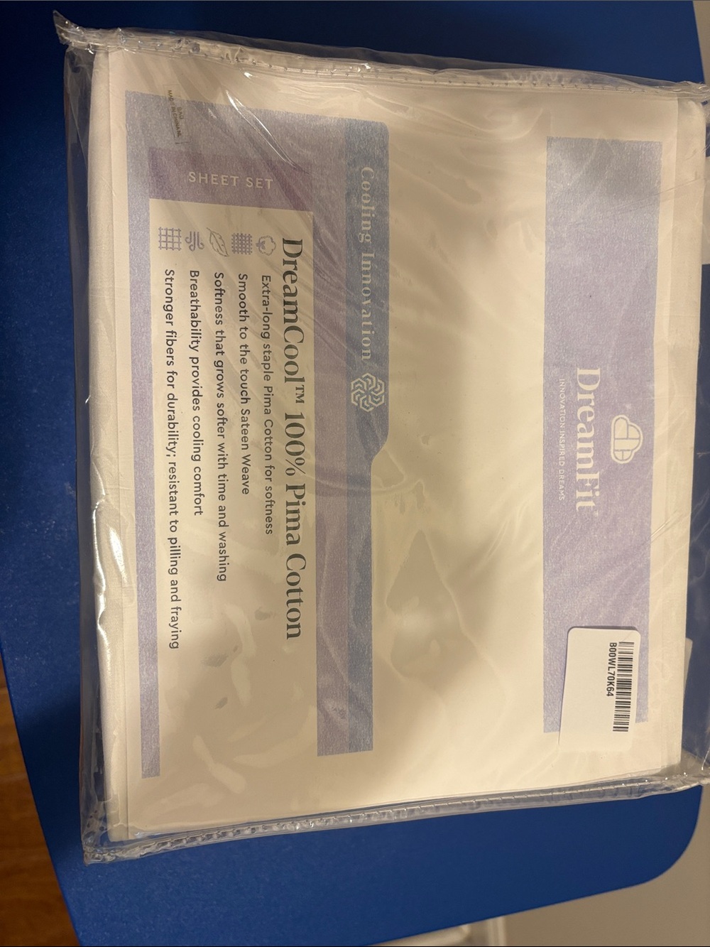 DreamFit DreamCool 100% Pima Cotton Sheet Set in White